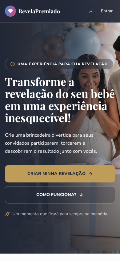 Tela real do Revela Premiado