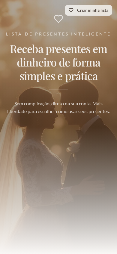 Tela real do Convite Gift Sparkle